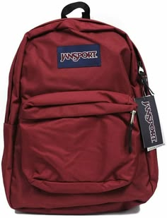 JANSPORT Super Break 15" Shoulder Drop 100% Polyester Classic Backpack VIKING RED SUPERBREAK ONE DETAILS – Simple & convenient bookbag with spacious storage in the main compartment, our signature front utility pocket with built-in organizer, & a side water bottle pocket FROM WORK TO PLAY - The SuperBreak One daypack goes from school to fun as quickly as you do with the comfortable all-day carrying designed straight-cut padded shoulder straps, padded back panel & a web haul handle RELIABLE BACKPA Red Jansport Backpack, Mochila Jansport, Jansport Superbreak Backpack, Stylish School Bags, Aesthetic Backpack, Red Backpack, Boys Backpacks, Back Bag, Jansport Backpack