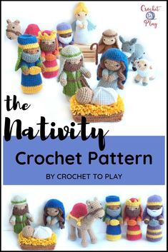 the nativity crochet pattern by crochet to play is featured in this book