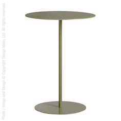 a round table with a metal base on an isolated white background for use in interior design