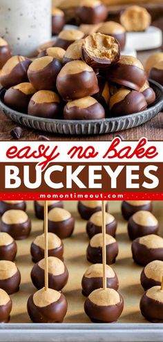 easy no - bake buckeyes are the perfect treat for any holiday gathering