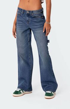 Edikted Carpenter Low Rise Jeans | PacSun How To Make Jeans, Jeans Large, Jeans Pacsun, Low Waisted Jeans, Curvy Jeans, Best Jeans, Low Rise Jeans, Lookbook Outfits