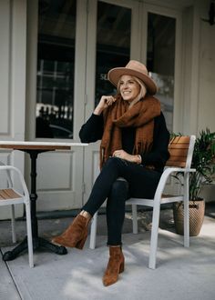 Brown Fedora Hat Outfit, Brown Hat Outfit, Styled Snapshots, Brown Fedora, Hair Scarves