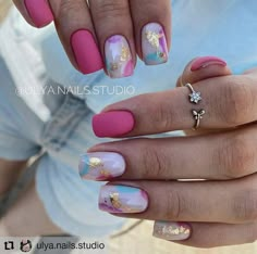 Rose Gold Foil Nail Art Designs Ideas, Italian Nails Designs, Mother’s Day Nails, Pedicure Ideas, Face Nails, Nails 2023, Classy Nails