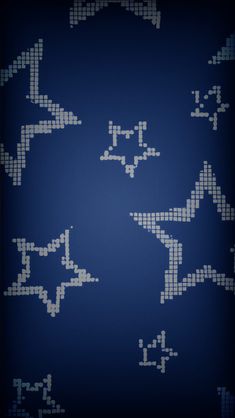 an abstract blue background with white squares in the shape of stars and planes flying through the sky