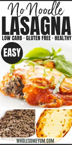 noodle lasagna is an easy low carb, gluten free healthy meal