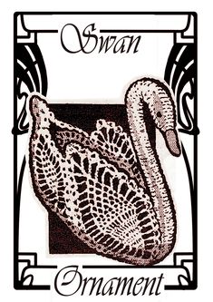 an ornate swan with the words swan on it