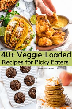 A collections of the best veggie-loaded dishes. Loaded Recipes, Dinner Ideas For Picky Eaters, Recipes For Picky Eaters, Picky Eaters Kids, Eat Veggies, Vegan Lunches, Fussy Eaters, Vegetarian Lunch, Vegetarian Dinners