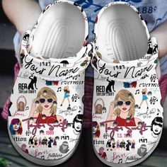 Taylor Swift Crocs - Design by Crocodile Olivia And Taylor, Iconic Taylor Swift, Crocs Collection, Taylor Swift Birthday Party