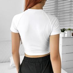 Material : Cotton, Spandex Item Type : Crop Top Tops Type : Tees Sleeve Length(cm) : Short Sleeve Style : REGULAR Fabric Type : Broadcloth Pattern Type : Print Gender : WOMEN Clothing Length : Short Decoration : NONE Style : Casual Collar : O-Neck Gender : Women Occasion : Casual, Streetwear, Travel Size Bust Waist Shoulder Length Sleeve S 70 60 32 38 13 M 74 64 33 39 14 L 78 68 34 40 15 Solid Elastane Tops For Gym, Casual Stretch Moisture-wicking Crop Top, Fitted Casual Elastane Crop Top, Fitted Elastane Casual Crop Top, Casual Fitted Elastane Crop Top, Fitted Basic Summer Activewear, Fitted Elastane Tops For Sports, Casual Sports Tops Made Of Elastane, Fitted Elastane Sports Top