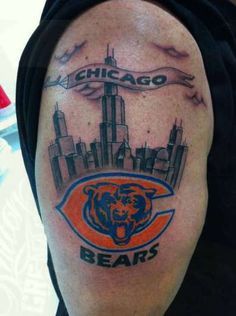 chicago bears tattoo on the arm