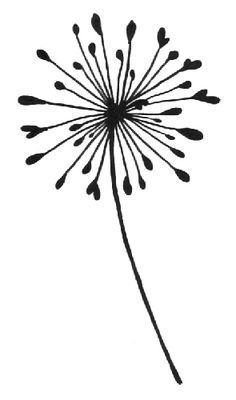 a black and white photo of a dandelion with lots of seeds on it