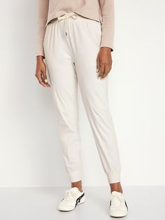 High-Waisted SleekTech Joggers | Old Navy Sporty Relaxed Fit Bottoms With Elastic Cuffs, Comfort Stretch Cotton Joggers With Elastic Waistband, Cotton Comfort Stretch Joggers With Elastic Waistband, Comfort Stretch Pants With Ribbed Waistband, Athleisure Bottoms With Elastic Cuffs And Tapered Leg, Relaxed Fit Athleisure Bottoms With Pull-on Style, Leisure Bottoms With Comfort Waistband And Tapered Leg, Stretch Bottoms With Elastic Cuffs For Everyday, Comfortable Stretch Sweatpants With Elastic Side Panels