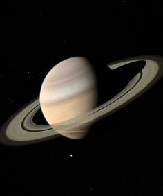 the planet saturn is shown in this artist's rendering, with its rings showing