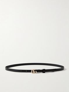 Gucci's designs often pay homage to the house's archival symbols. Crafted in Italy from leather, this belt has a pale gold-tone 'GG' buckle and a slim profile that's perfect for threading through the loops of jeans or tailored pants. Belt Gucci, Jo Malone London, Pale Gold, Gucci Accessories, Gucci Belt, Tailored Pants, Beauty Sets, Ski Wear, Threading