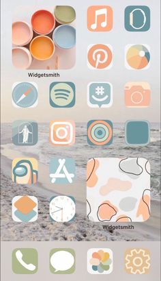 an iphone screen with different icons on it