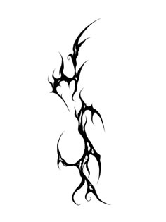 a black and white image of a tree branch with no leaves on it, in the shape of a letter s