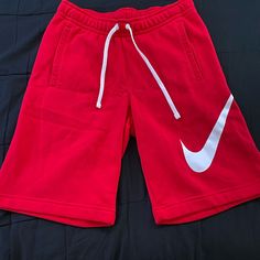 Never Been Worn Men’s Red Nike Shorts Red Cotton Sporty Bottoms, Sporty Red Cotton Athletic Shorts, Red Cotton Sporty Athletic Shorts, Red Streetwear Shorts, Red Short Bottoms For Streetwear, Red Short Length Bottoms For Streetwear, University Red Casual Bottoms For Streetwear, Casual University Red Bottoms For Streetwear, Red Cotton Athletic Shorts