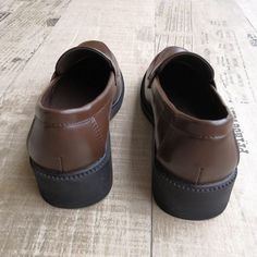 Brown School Shoes, Japanese Highschool, Brown Heels, School Shoes, Dansko Professional Clog, Synthetic Leather, Clogs, Black And Brown, Heel Height