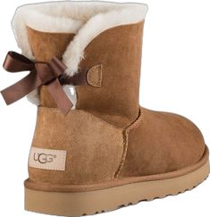 Ugg Mini Bailey Bow, Ugg Mini Bailey, Mini Baileys, Cozy Boots, Ugg Mini, Bailey Bow, Satin Bow, Suede Ankle Boots, Ugg Australia