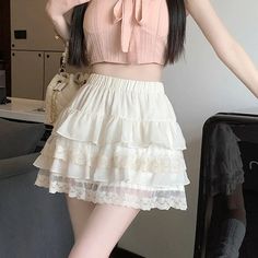 48440915263681|48440915296449|48440915329217 Beige Non-stretch Tiered Skirt, Cute White Pleated Mini Skirt, Cute High-waisted White Skirt, Cute High Waist White Skirt, Sweet Style White Bottoms For Summer, Sweet White Bottoms For Summer, Sweet White Summer Bottoms, Cute Mini Pleated Skirt, Cute Tiered Lined Mini Skirt