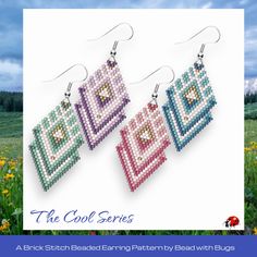 the cool series is an easy beaded pattern for earrings