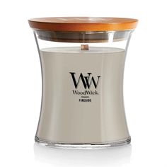 Fireside Scented Medium Jar Candle by WoodWick NW92106 Candles Yankee, Woodwick Candle, Lavender Spa, Good Burns, Curated Home, Wood Wick Candles, Organic Wood, Lavender Candle, Glass Jar Candles