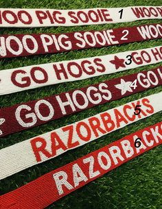 "FREE DELIVERY on Purchase of $35 or Above If You Want Your Order Within 5 Days Then Choose EXPRESS SHIPPING Option At The Time Of Order Booking. Woo Pig Sooie, Razorbacks & Go Hogs Beaded Cross body Bag Strap for game day for girls for cheer up their team which looks very attractive. This Purse Strap made by tiny Beads by handwork with perfectly finish in HIGHER QUALITY. This is used for all Clutches or Purses for Hanging. It's 1.5\" Wide and Approx 47\" Long(with Lobsters). The inner fabric is Beaded Purse Strap, Woo Pig Sooie, College Games, Tiny Beads, Beaded Cross, Clear Bag, Beaded Purses, Clear Bags, Purse Strap