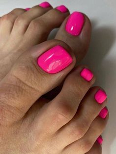 PM Idea, [19 авг. 2023 в 00:41] Gentle pedicure for you Ideas for pedicure and manicure for any mood Hot Pink Toes Nails, Bright Pink Toe Nails, Pink Acrylic Toe Nails, Hot Pink Toe Nails, Bright Toe Nails, Pink Pedi, Toenail Colors, Hot Pink Toes, Pink Toe Nails