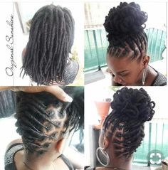 Empress Locs, Elegant Loc Styles Black Women, Short Dreadlocks Hairstyles, Lock Styles, Dreads Styles For Women, Loc Updo, Faux Loc, Hair Locs, Locks Hair