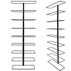 three different types of metal racks