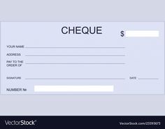 a blank cheque check card with the number 1 on it's front side