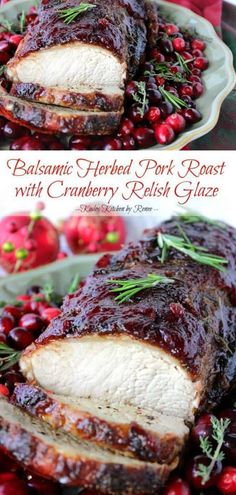 baked pork roast with cranberry irish glaze