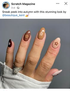 Fall Nail Ideas, Simple Fall Nails, September Nails, Fall Manicure, Fall Gel Nails, Cute Nails For Fall, Fall Nail Colors, Brown Nails