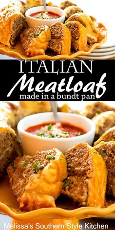 italian meatloaf made in a bundt pan