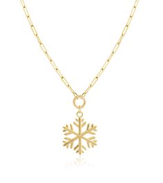 Snowflake Pendant Necklace - Jewelry Atelier Snowflake Pendant, Buying Jewelry, Gold Filled Chain, Gold Filled Jewelry, Jewelry Lover, Gold Plated Jewelry, High Quality Jewelry, Jewelry Plate, Ideal Gift