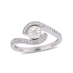 The Everly Women's Diamond 10k White Gold Ring is a beautifully crafted set designed to add elegance to any outfit. Each piece in this set is made from high-quality materials, ensuring durability and style. Perfect for formal occasions or as a thoughtful gift, this set combines sophistication and charm. With its timeless design, it's sure to impress and complement any wardrobe. Whether you're elevating your own style or gifting it to someone special, this jewelry set is a must-have. Size: 5.  Ge Swirl Diamond Ring, Diamond Ring Cuts, Rose Gold Plated Ring, Rose Gold Morganite, Swirl Ring, Ring Collection, Women Diamond, Gold Plated Rings, Swirl Pattern