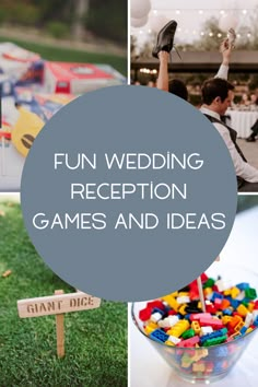 the words fun wedding reception games and ideas