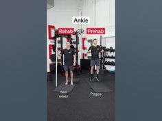 two men doing exercises in the gym