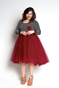 Oh my..... ♥️ Knee Length Tulle Skirt, Look Plus Size, Cute Spring Outfits, Plus Size Beauty, Plus Size Skirts, Curvy Girl Fashion