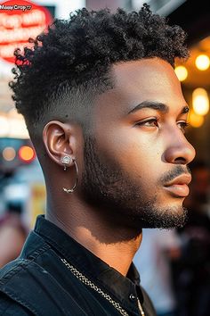 60 fade black men haircut Ideal For 2024 Shadow Fade, Crew Cut Haircut, Man Haircut, Male Haircuts Curly, Men Haircut Curly Hair