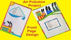 pollution project report front page drawing - diy | science drawing  @howtofunda   @craftpiller ​ Front Page Drawing