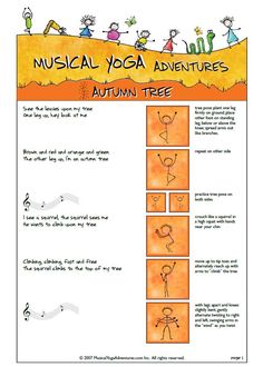 an activity sheet for children to learn how to draw and paint the characters in musical yoga