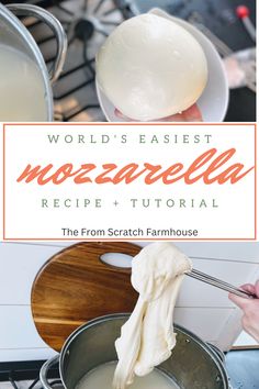 easiest mozzarella cheese recipe Rennet Cheese, Family Milk Cow, Mozzerella Cheese, Raw Dairy