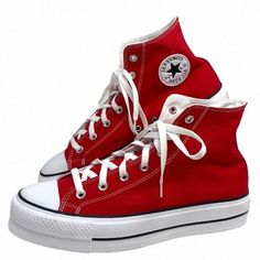 Converse Ctas Lift Platform High Top Men's Shoes Red Canvas Custom 171209c-Wrw Brand New With Box No Lid. 100% Authentic! Customized. Rise Above “Everyday” In These Platform Chucks. A High Sole Gets You Closer To The Clouds, While Ultra-Comfy Foam Helps You Feel Like You’re Walking On Them. Plus, Classic Canvas In Pairs-With-Anything Colors Keeps Your Style Grounded Like Only Chucks Could. Durable Canvas Upper For That Classic Chucks Look And Feel Eva Foam Has A Lightweight Feel Elevated Platfor University Red High-top Lace-up Sneakers With Rubber Sole, University Red Lace-up High-top Sneakers With Rubber Sole, University Red High-top Sneakers With Rubber Sole, Casual Canvas Shoes With Red Sole And Round Toe, Streetwear Canvas Shoes With Red Sole, Casual Sneakers In University Red With Vulcanized Sole, Casual Sneakers With Vulcanized Sole In University Red, University Red Vulcanized Lace-up Sneakers, Red Lace-up High-top Sneakers With Rubber Sole