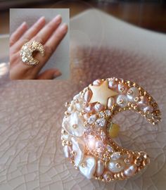 there is a ring with pearls on it