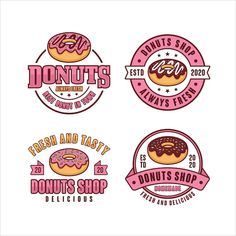 donuts shop logos and badges