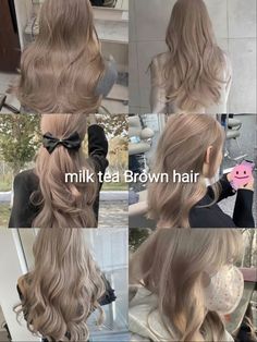 Milk Tea Brown Hair, Hair Color Asian, Hair Stylies