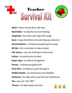 the first aid teacher survival kit