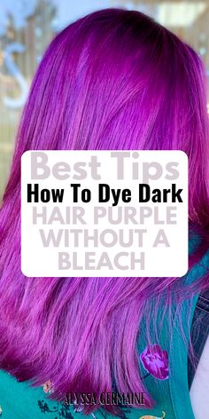 Best Purple Hair Dye For Dark Hair, Dark Purple Hair Without Bleach, How To Dye Dark Hair Without Bleach, Hair Color For Dark Hair Without Bleach, Purple Hair Dye For Dark Hair, Diy Purple Hair At Home, Purple Hair No Bleach, Semi Permanent Hair Dye For Dark Hair, Blue Hair Without Bleach