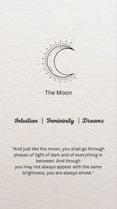 the moon is shown in black and white on a piece of paper with writing underneath it